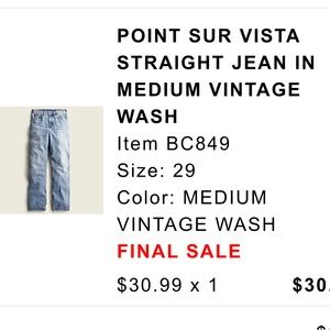 Point Sue High Waisted Jean